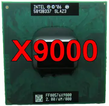 Оригинальный процессор lntel Core для ноутбука X9000 CPU 6M Cache, 2,8 ГГц, 800 МГц FSB двухъядерный процессор для ноутбука