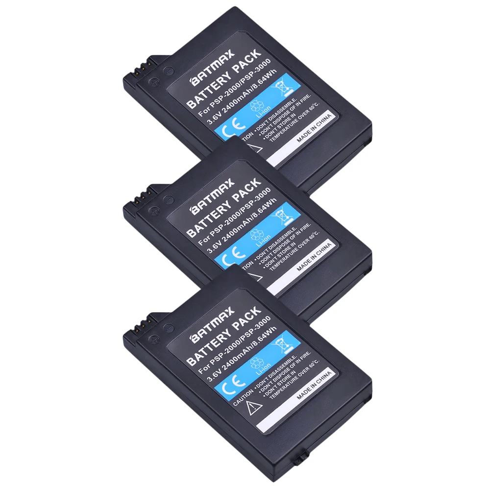 3 шт. 6 V 2400mAh батареи + зарядное устройство наборы для Sony PSP2000 PSP3000 консоли|Батареи| |
