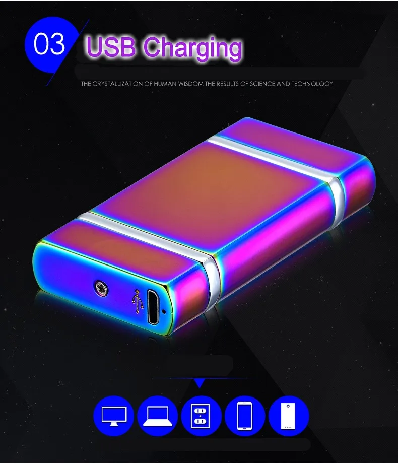 2019 Новинка 2 Cross Arc электронная USB Зажигалка пульсирующая с двойной дугой Ligthers