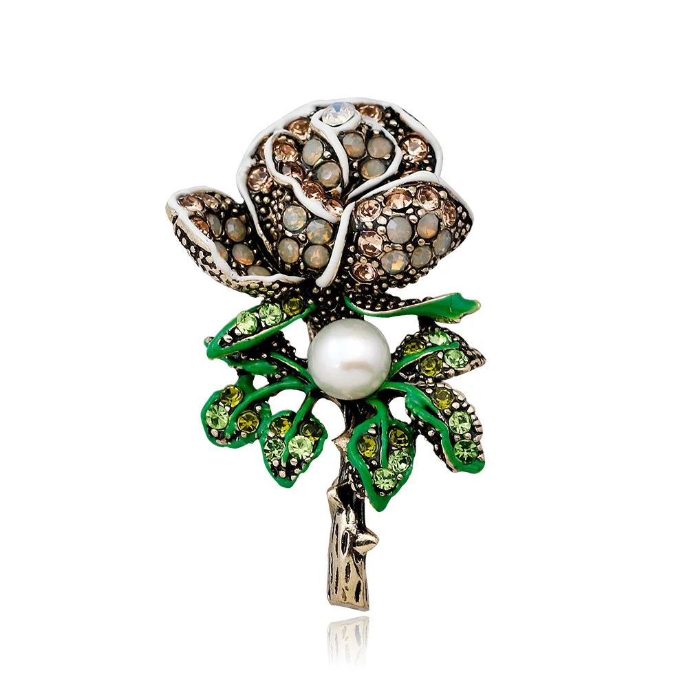 2018 новые высококачественные винтажные броши в форме цветка розы с искусственным