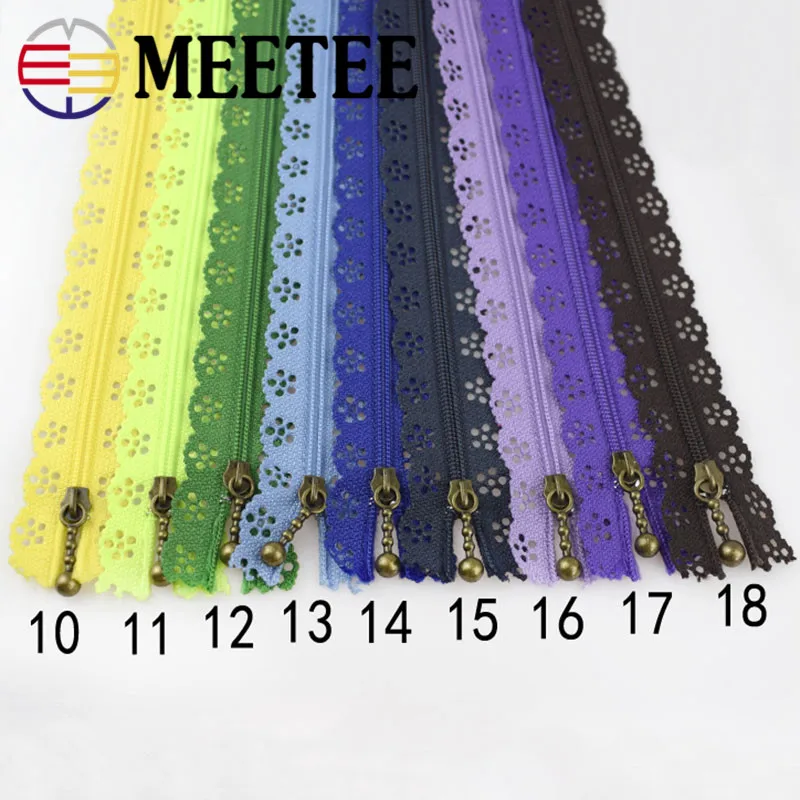 10 шт. Meetee 3 #20 см нейлоновая катушка красивое кружевное застежек молний для DIY