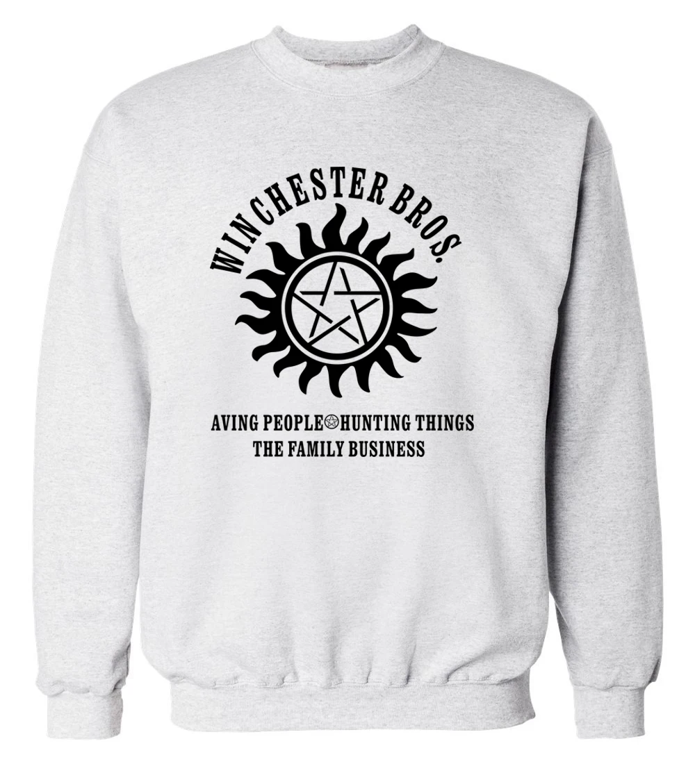 Новое поступление Мужская толстовка Сверхъестественное Винчестер Bros мужские