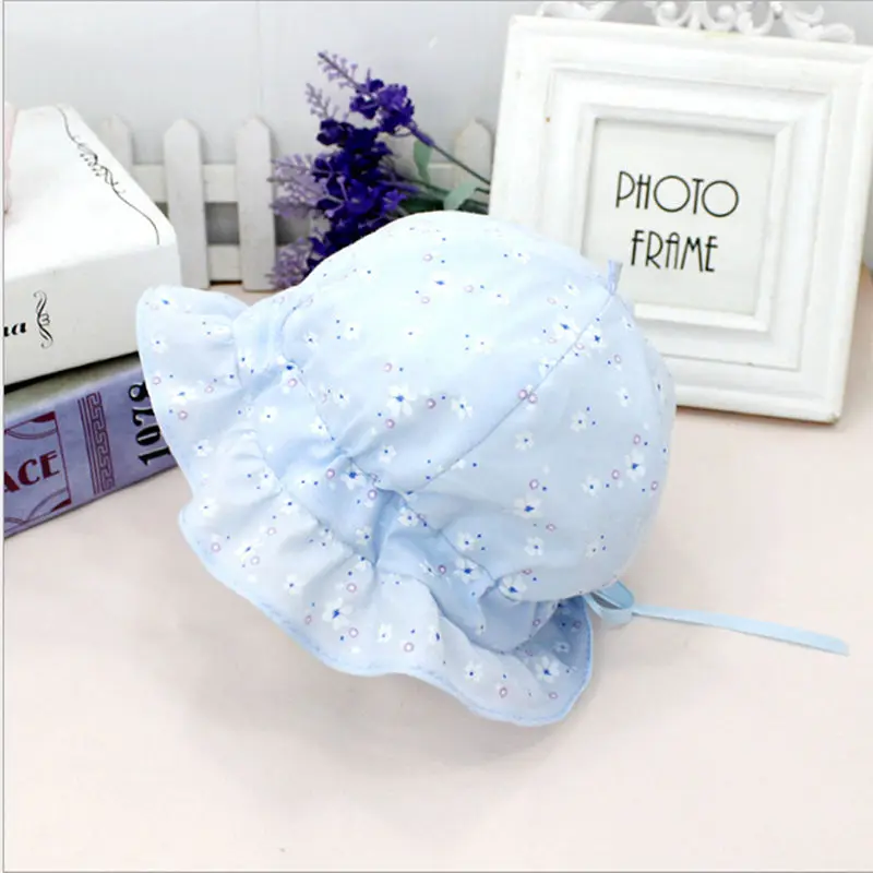 Cute Baby Sun Hat Floral Cotton Kids Hats Summer Beach Girls Beanie Cap | Детская одежда и обувь