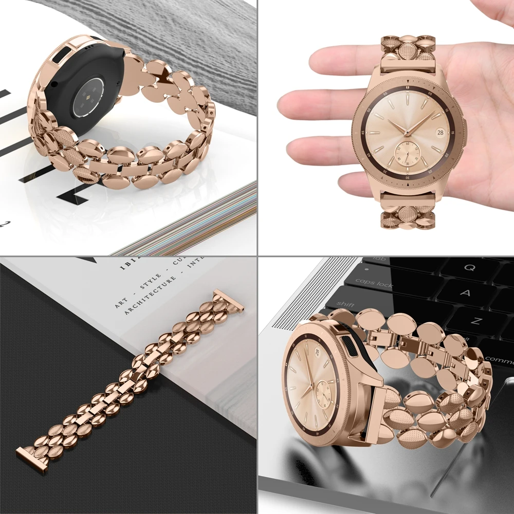 Металлический ремешок из нержавеющей стали для samsung Galaxy Watch 20 мм gear S3 Frontier/Galaxy Active