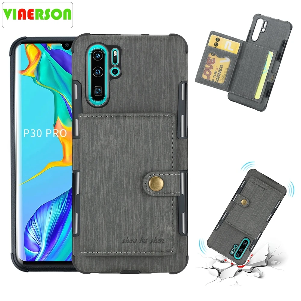 

Multi-function Drawing Card Case For Huawei P30 Pro Phone Case Luxury Leather Coque Slide Card Capa For Huawei Mate20 Y6 2019
