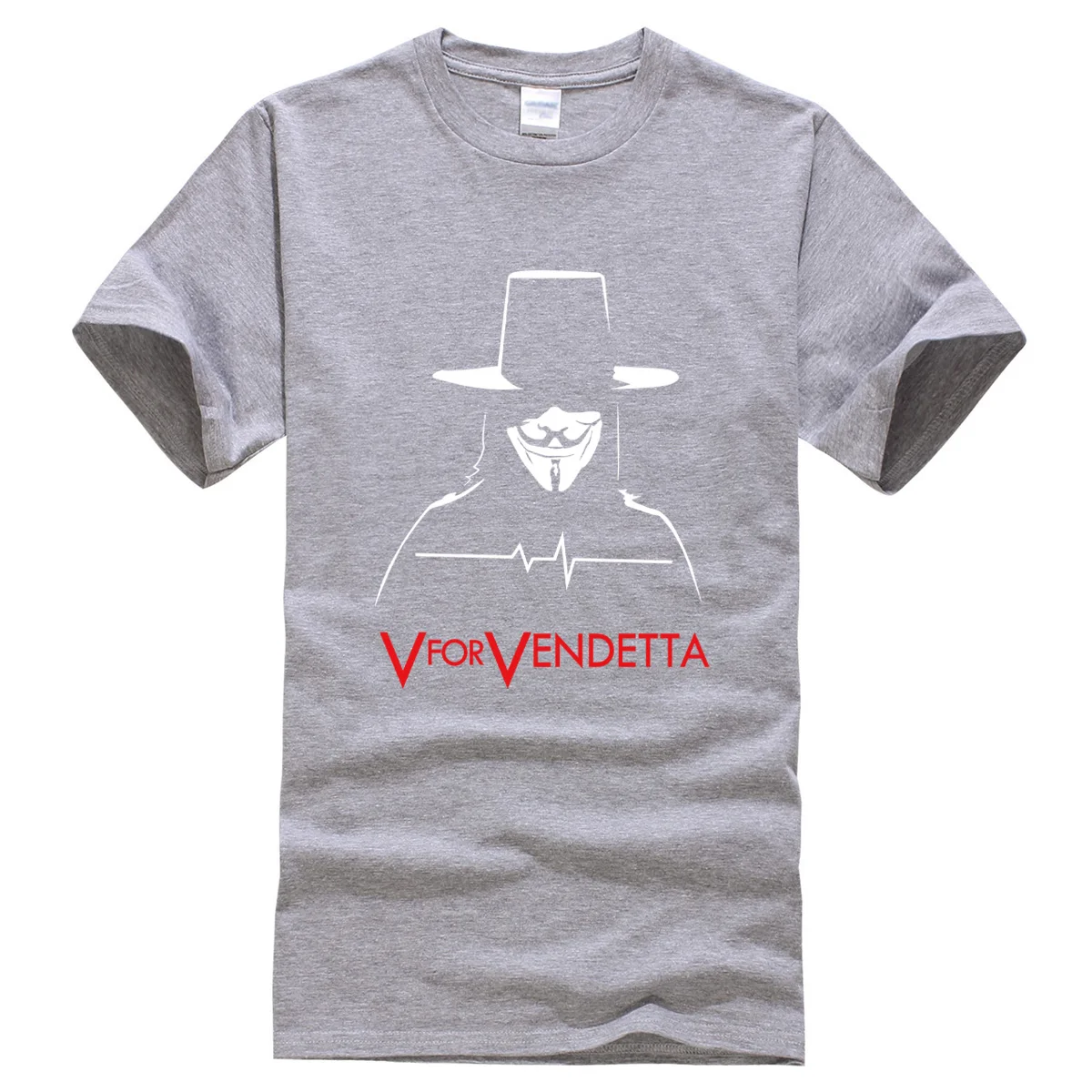 Мужская футболка V for Vendetta хит продаж уличный трикотаж для фитнеса скейтборда хип