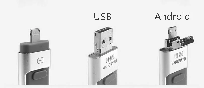 3 в 1 OTG Мобильный USB флеш-накопитель креативная Новинка Флешка USB 3,0 для IPhone 5 6 7 8 X для Micro USB диск для iPhone Andriod