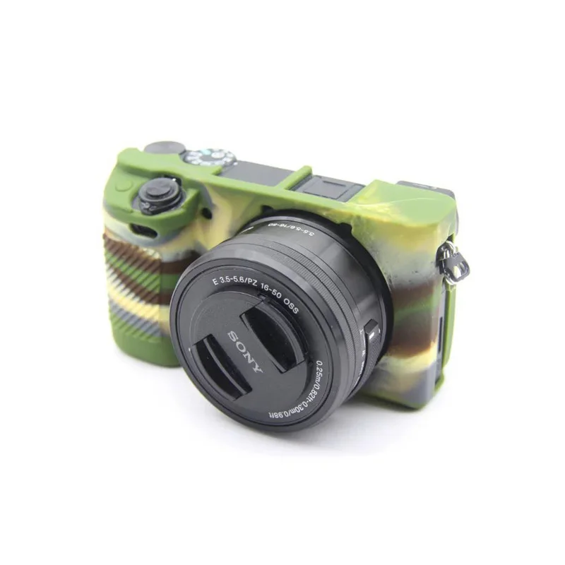 Резиновый силиконовый мягкий чехол для камеры Сумка Sony Alpha A6300 ILCE 6300 A6400 защитный
