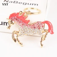 pink horse run gallop crystal rhinestone charm purse handbag car key keyring keychain birthday best friend gift