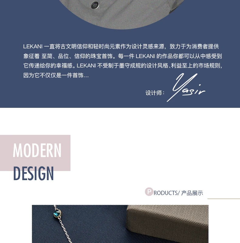 LEKANI изысканные кристаллы от Swarovski цепочка для ключиц чокер дьявол глаз рука хамса Подвеска, женские ожерелья хорошее ювелирное изделие