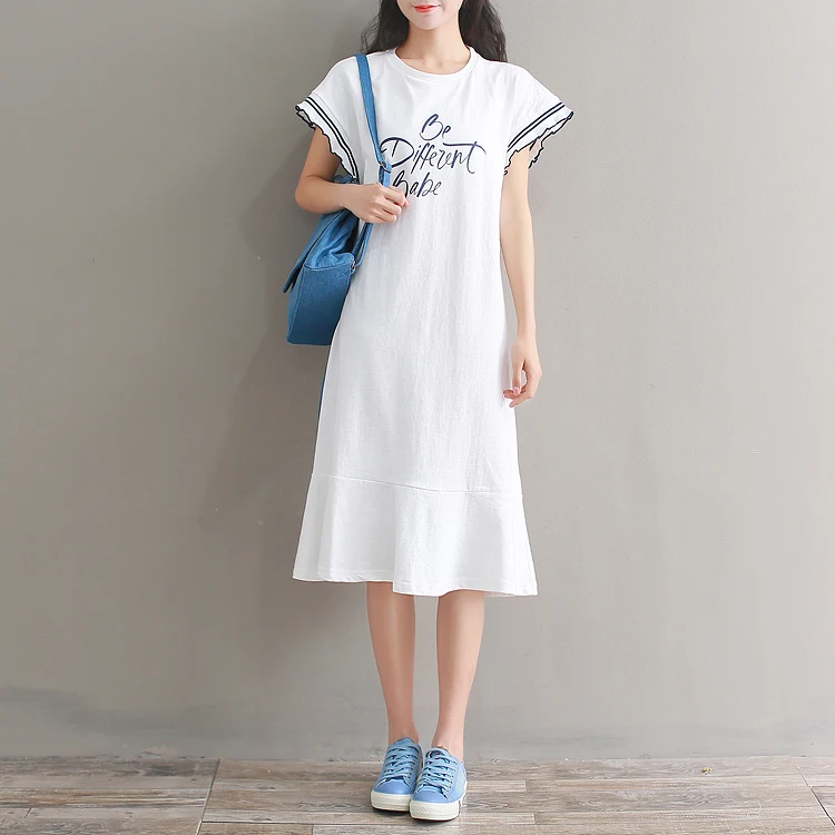 2018 женское летнее платье старинная буква С принтом с коротким рукавом однотонное