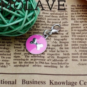 MOLAVE Happy Gifts симпатичная собака-щенок любимая модная популярная круглая кость щенок горный хрусталь кулон ПЭТ ювелирные изделия - Цвет: D