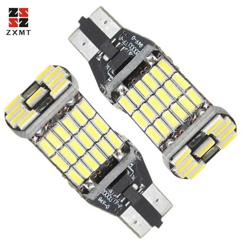 ZXMT 2 шт. T15 светодисветодиодный W16W супер яркий 4014 лм 45 SMD СВЕТОДИОД CANBUS без ошибок