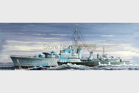 trumpeter 1/700 05759 Tribal-class destroyer HMCS Huron (G24)1944 Assembly Model kits building scale model ship 3D puzzle | Игрушки и