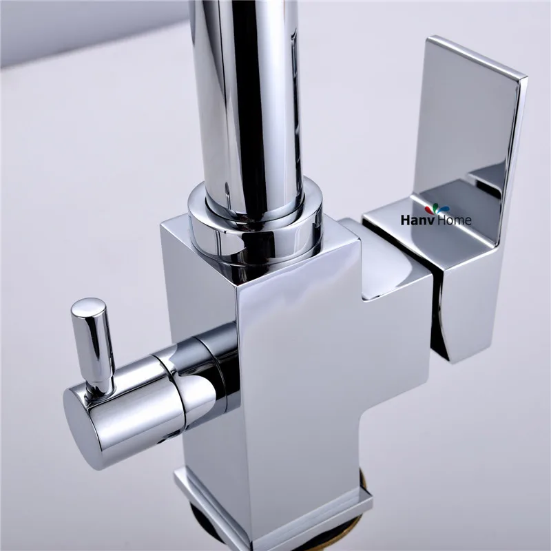 AODEYI хромированный латунный кран для кухни с чистой водой на бортике смеситель