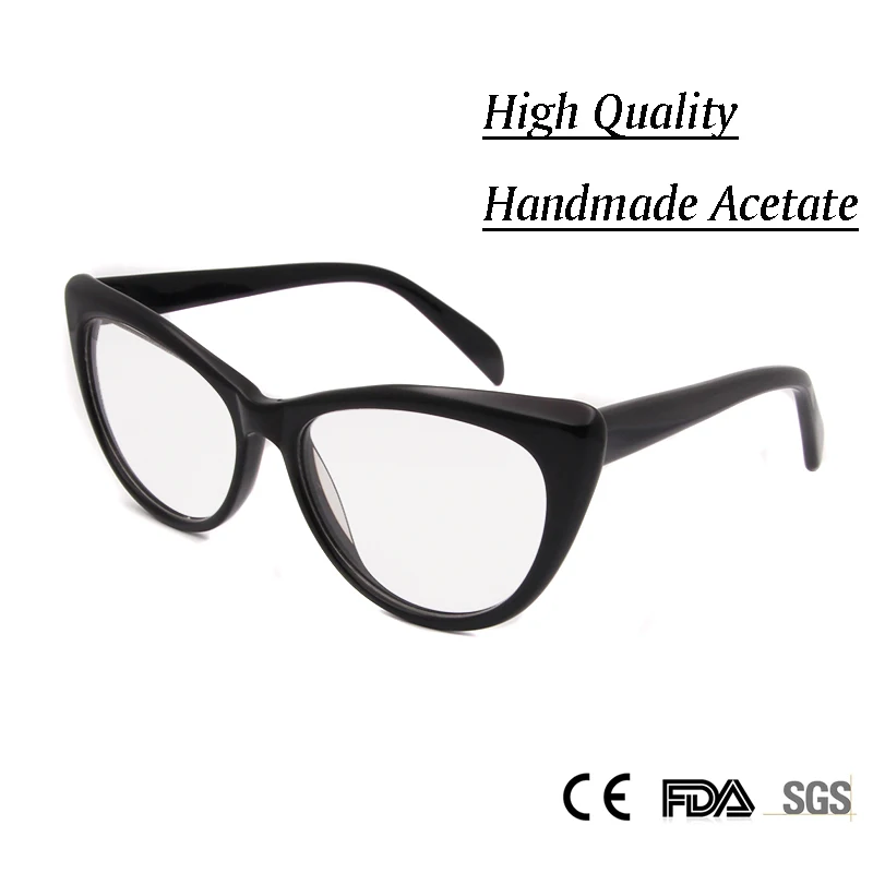 SORBERN новые женские роскошные очки кошачий глаз оправы ручной работы оптические