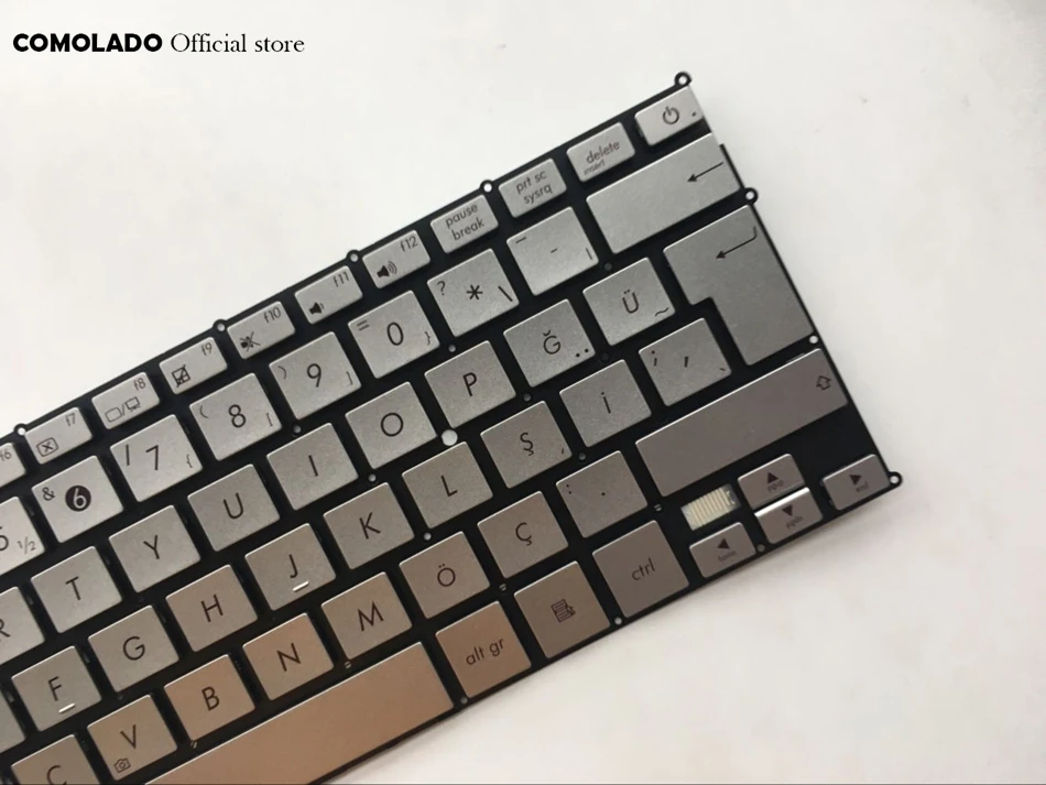 TR Турецкая клавиатура для ASUS Zenbook UX21 UX21E серии Серебристая без рамки Клавиатура