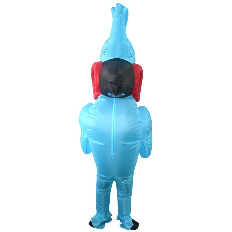 

Adult Inflatable Rio Blue Parrot Bird Inflatable Cosplay Costume Party Animal Mascot Halloween Stage Club Fancy Dress Costumes
