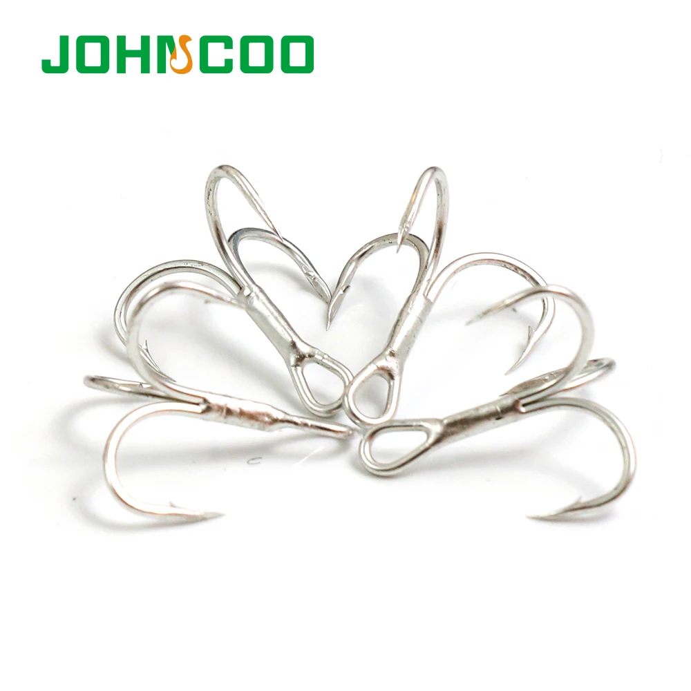 JOHNCOO Новый 10 шт Высокоуглеродистая сталь Тройной крюк 4 #6 # супер сильный бак