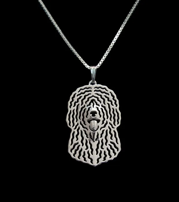 Ожерелье с испанской водной собакой и дневным принтом памятные ожерелья