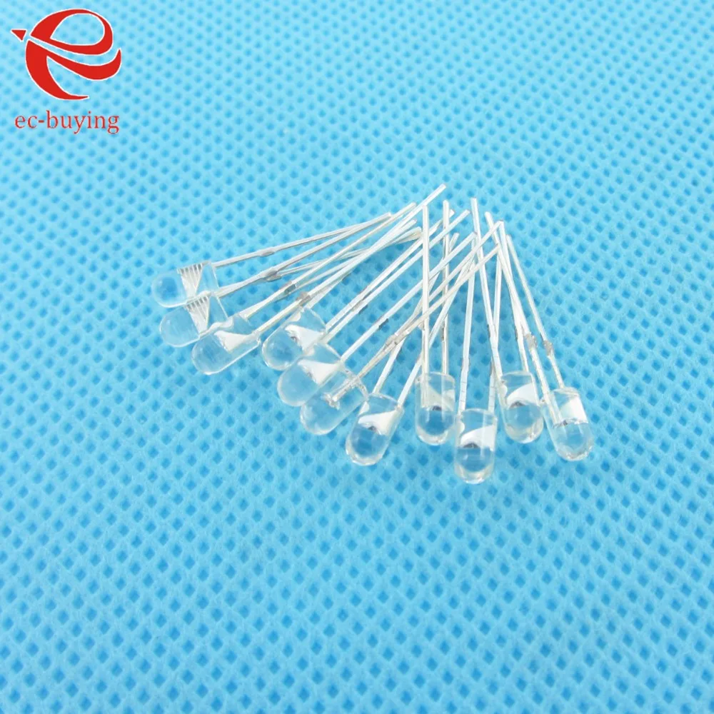 3 мм синий светодиодный круглый светоизлучающий диодный Прозрачный Ультра яркий