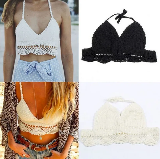 2015 New Summer Women Vintage Bustier Crop Top Camisole Camis Sexy Hollow Out Lace Bralette Fashion Crochet Cropped Tops Tees | Женская