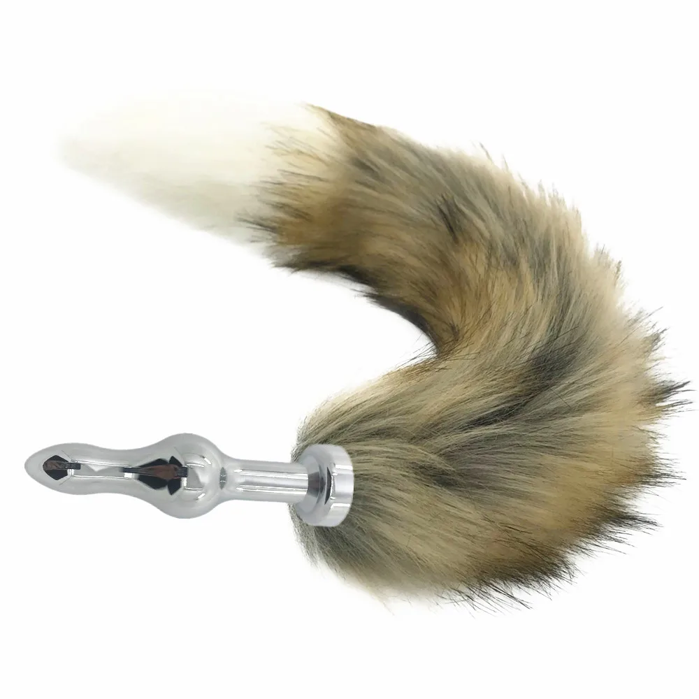 40cm Sex Toy Fox Tail Anal Plug Dog Back Metal Toys for Woman Bondage | Красота и здоровье