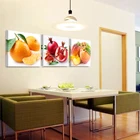 Скандинавская декоративная картина на холсте с фруктами для гостиной и кухни, 3 предмета, Настенная картина, художественное украшение Q25