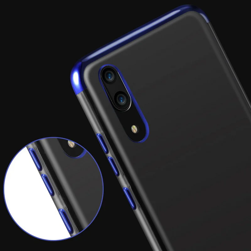 P20 Lite Plating Bumper Silicone Case On For Huawei Pro Soft Transparent TPU Cover P 20 Housing | Мобильные телефоны и