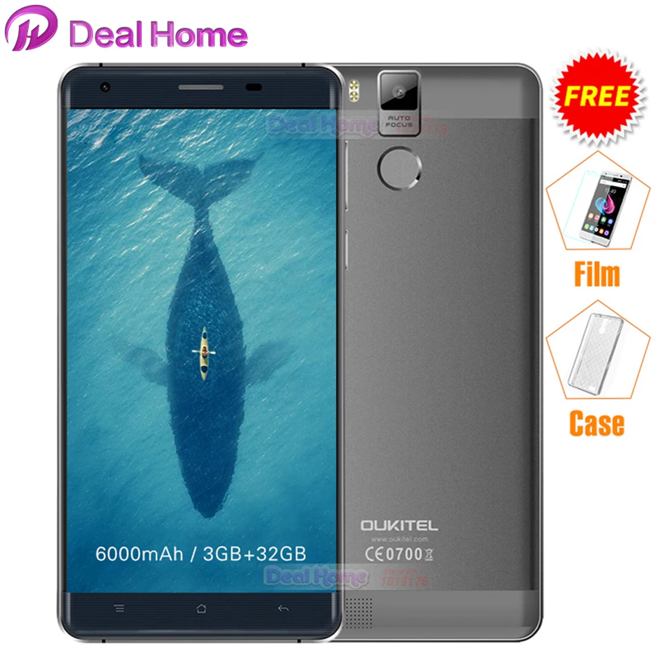 Чехол + Плёнки) oukitel K6000 Pro 4 г смартфон MTK6753 Octa core 3 ГБ 32 Встроенная память 13MP Android 6.0