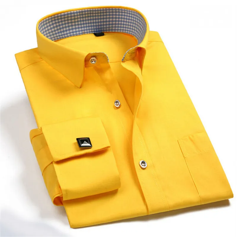 Для Мужчин's французская запонка Длинные рукава Однотонные Классическая