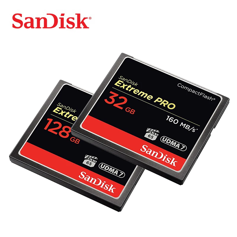Sandisk Extreme Pro CF карта 32 Гб 64 128 Высокая скорость 160 МБ/с./с Compactflash памяти для богатых 4K