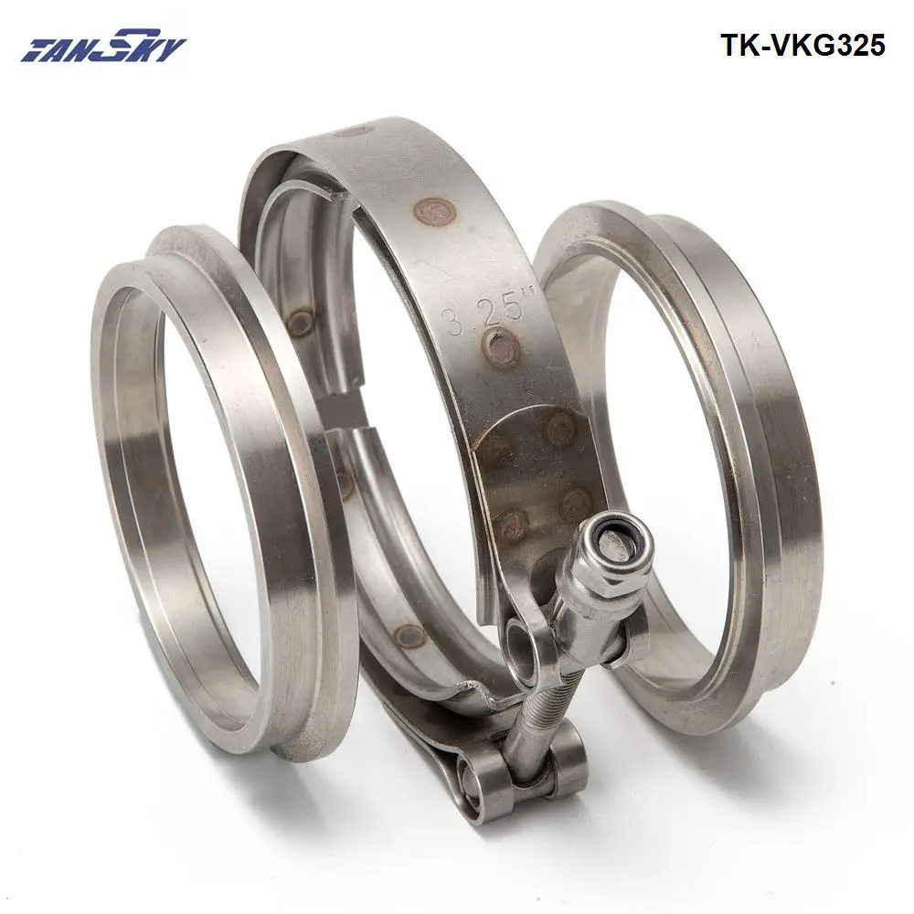 TANSKY 3 25 &quotV Band зажим и фланец комплект для турбо выхлопные трубы мягкая сталь
