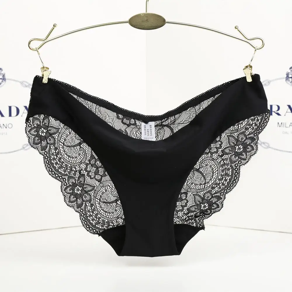 Женские Бесшовные Соблазнительные трусики Ropa Interior Femenina однотонное кружевное
