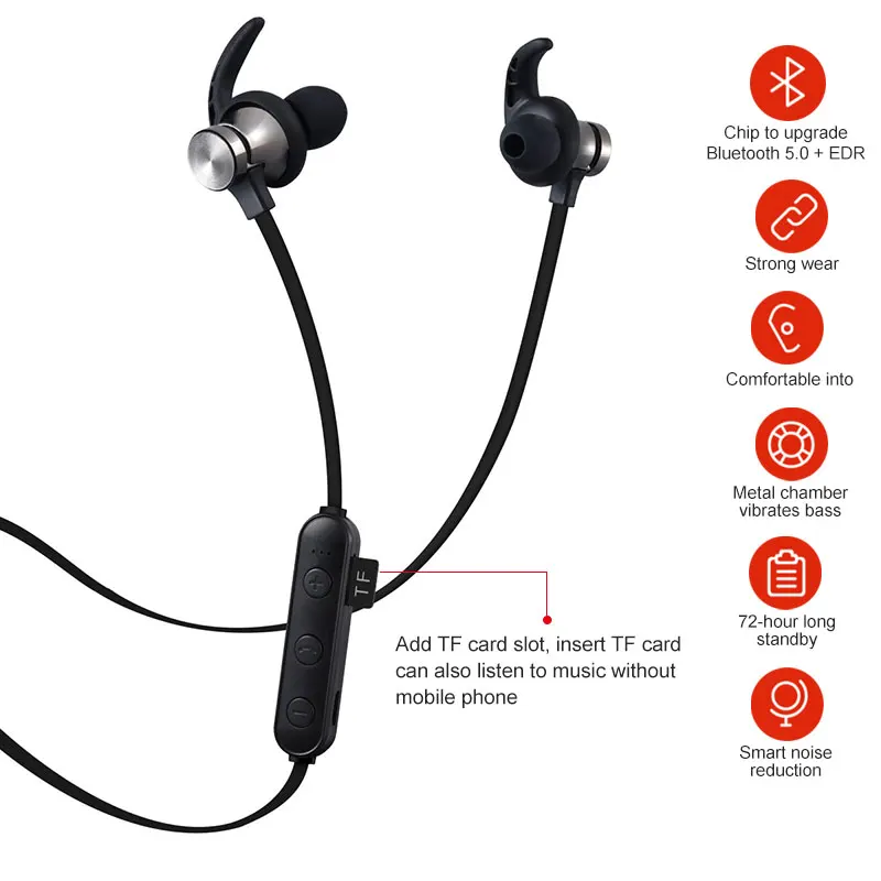 XT22 Bluetooth беспроводные наушники Спортивная гарнитура магнитное притяжение с