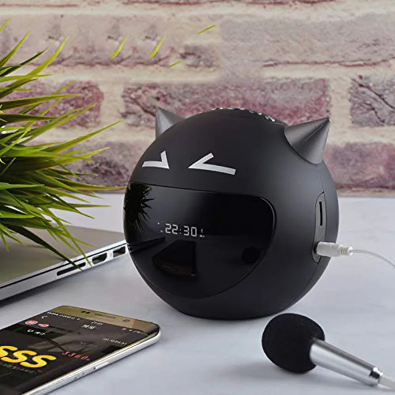 Bocina Bluetooth динамик FM радио Будильник портативные динамики часы LED для детей милый