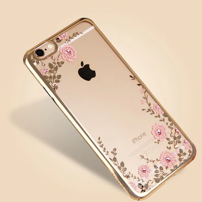 Yuetuo оригинальный роскошный золотой чехол из ТПУ для apple iphone 6 6s plus силиконовые