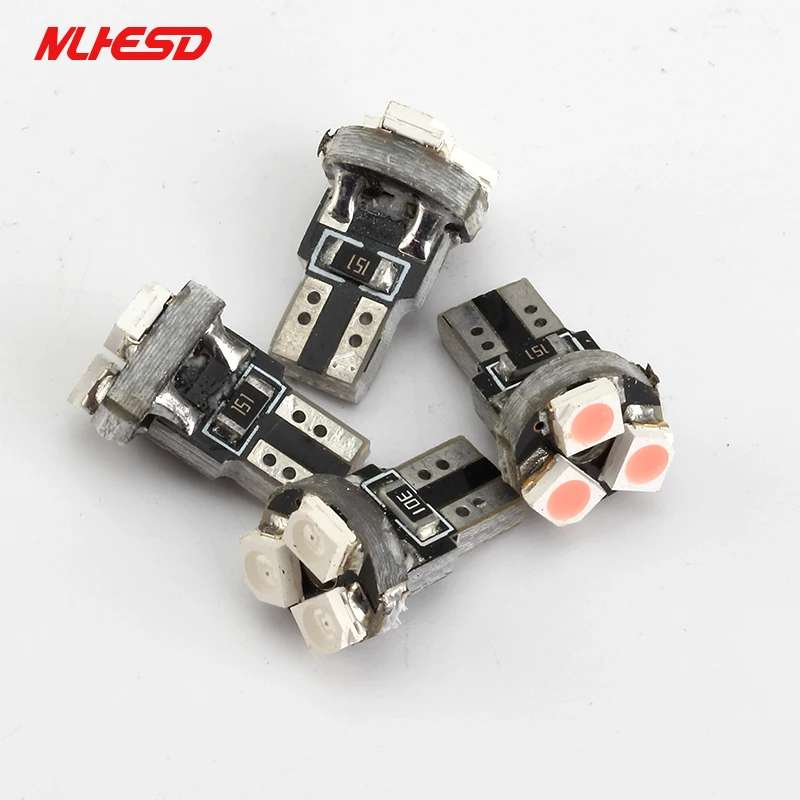 100 шт. белый T5 светодиодный 3528 1210 3SMD автоматический датчик лампа накаливания на