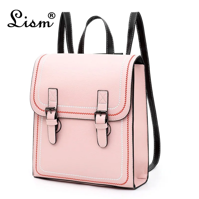 Luxury high quality 2019 new backpack lady retro fashion bag ladies simple style leather | Багаж и сумки