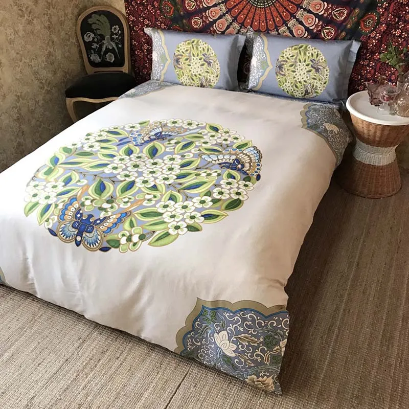 Комплект постельного белья из шелка 4 шт.|silk bed set|duvet cover setbed set |