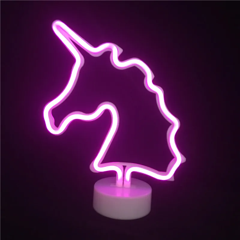 Leedome Led Neon Light Единорог фонарь ночник AA батарея для Праздничная декорация