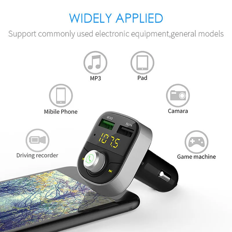 Беспроводной автомобильный fm трансмиттер Bluetooth Car Kit FM модулятор Hands free