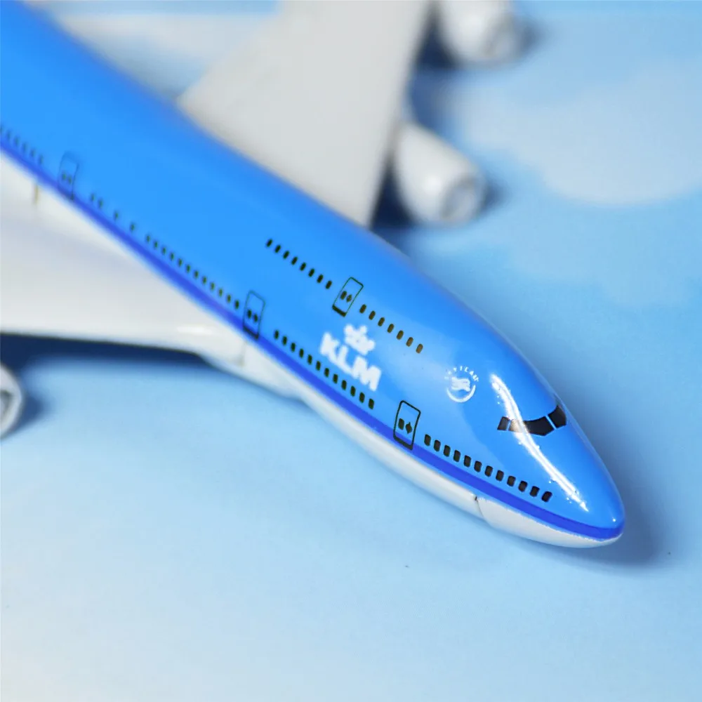 Модель самолета KLM Boeing 747 16 см металлические модели для детей подарок на день