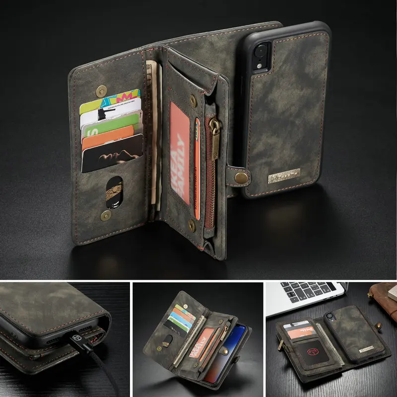 CaseMe бумажник для iPhone Xs конечной функциональной все в одном ручной работы кожа