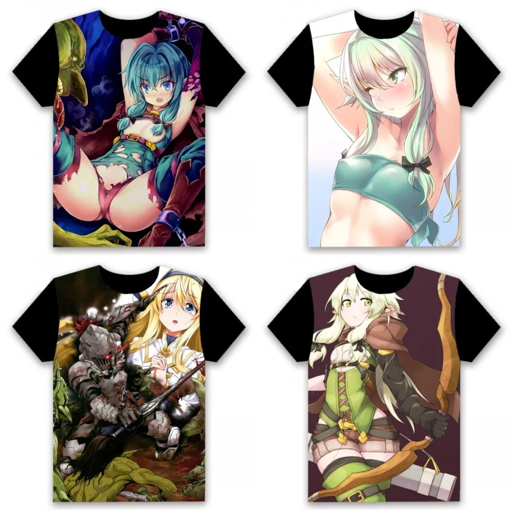 Аниме футболка Goblin Slayer High Elf Archer с принтом персонажа Косплей короткий рукав