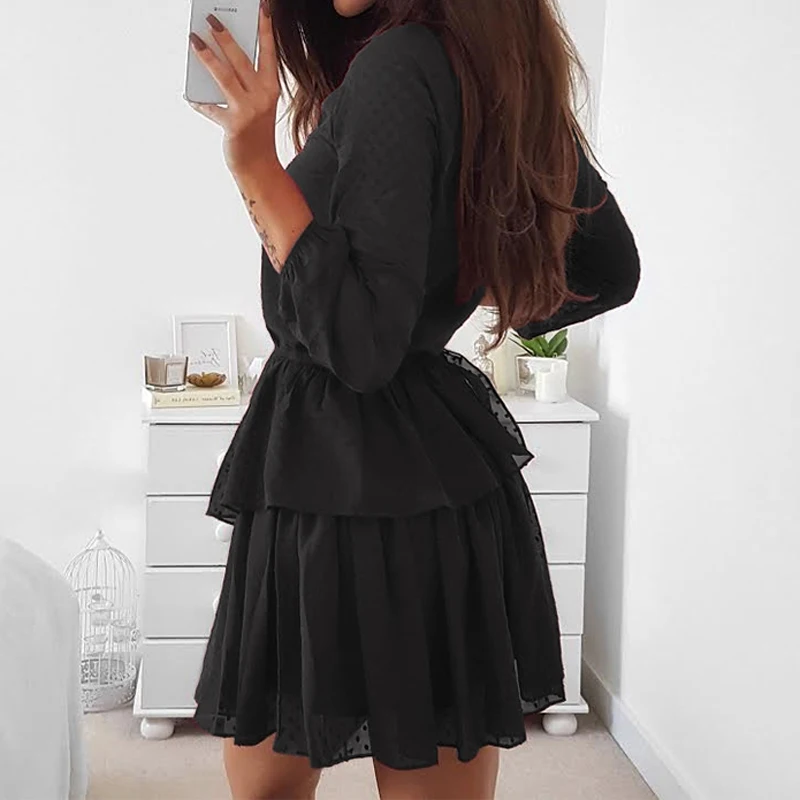 Шифоновый Сарафан Boho женские мини платья с круглым вырезом летние вечерние