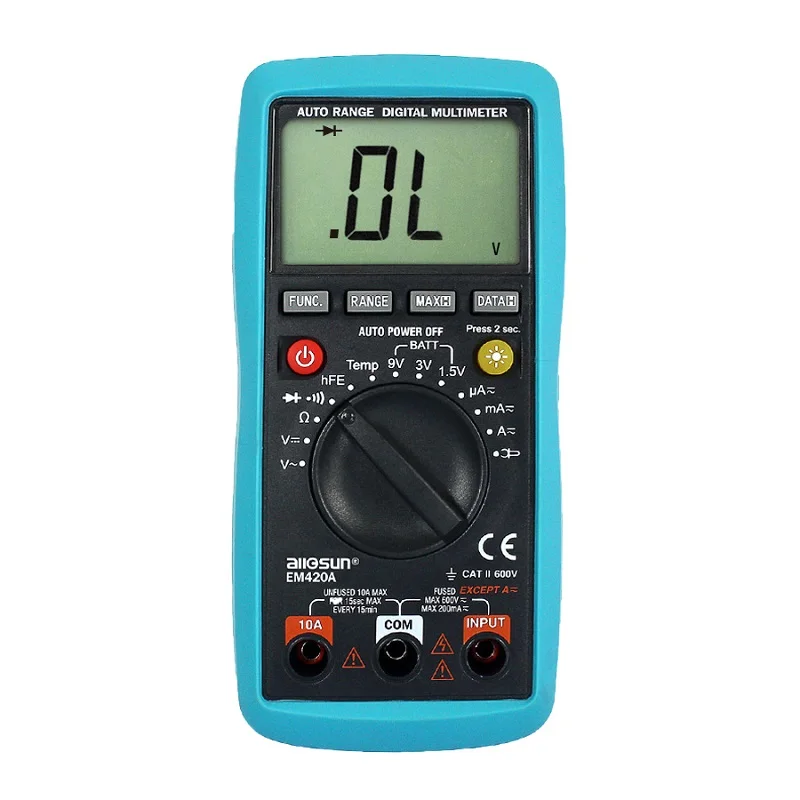 EM420A All-sun EM420A EM420B цифровой мультиметр AC/DC напряжение и ток мультиметр с непрерывностью диода батарея Емкость Тестер - Цвет: EM420A