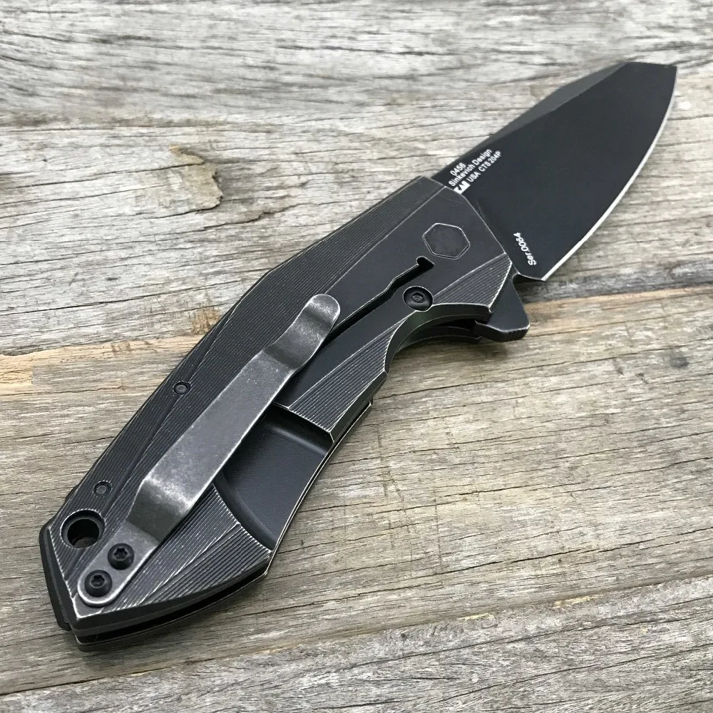 Складной нож LDT 0456 BW CTS 204P Blade TC4 титановые ножи с ручкой тактический карманный для
