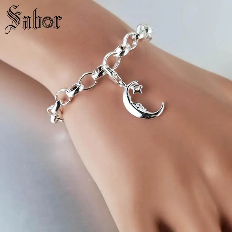 Fashion Silver Color Moon Face &amp Star Diy Charms Fit Bracelets Necklaces Making Jewelry For Women Breloque 286 | Украшения и