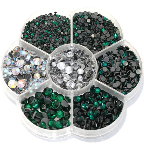 Emerald 3000 шт./лот, разные размеры, кристалл AB DMC, горячая фиксация, камни, стеклянные стразы DMC, горячая фиксация, стразы, железо на камнях для свадебного платья B2022 - Цвет: Emerald